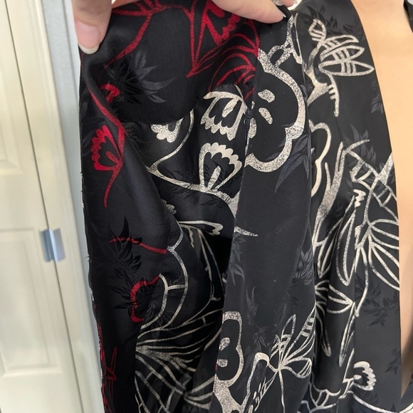 Chico’s Design Silk Asian Inspired Bamboo Print Kimonoo Cardigan - Picture 7 of 9